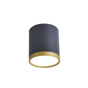 Чёрно-золотой накладной потолочный светильник цилиндр «BARAL»