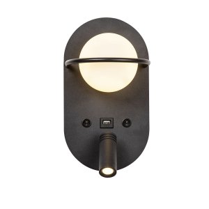 Настенный светильник с выключателем и USB «TWIN»