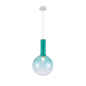 подвесной светильник с бирюзовым плафоном шар «ALBA»