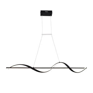 Чёрный длинный подвесной светильник спираль «LOCKET»