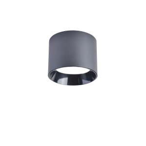 Чёрный накладной потолочный светильник цилиндр GX53 «ROUT»