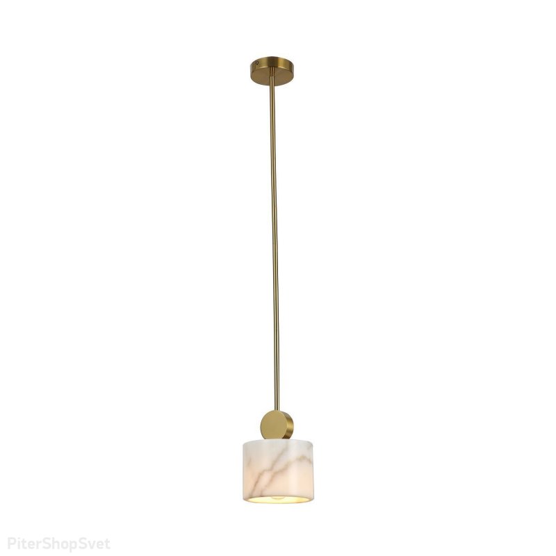 Потолочный светильник плафон белый мрамор на медной штанге «OPALUS» 2910-1P