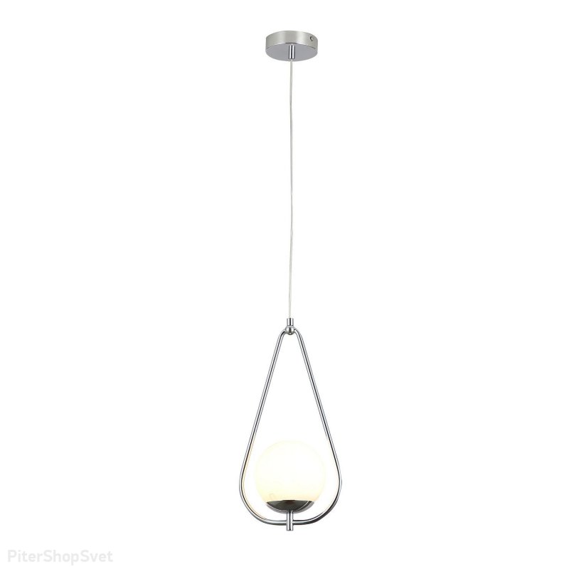 Хромированный подвесной светильник шар в петле «QUANTUM» 2917-1P