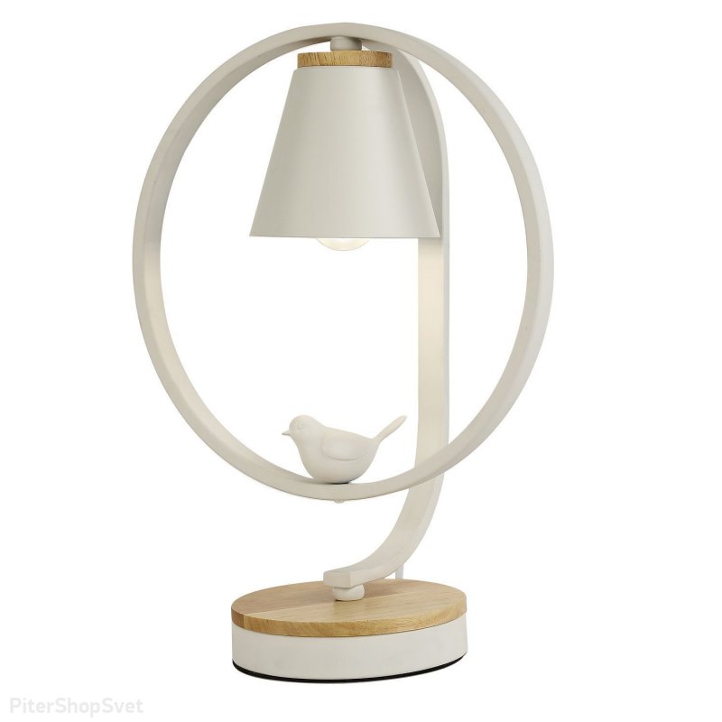 Белая настольная лампа с птичкой «UCCELLO» 2939-1T