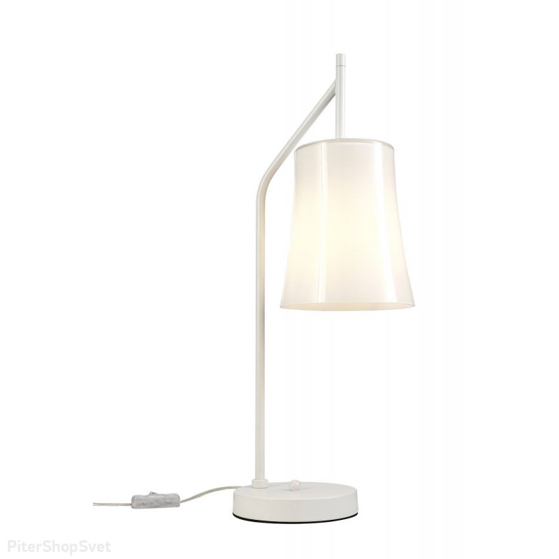 Белая настольная лампа со стеклянным плафоном «Sigma» 2959-1T