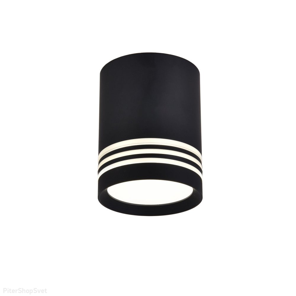 Чёрный накладной потолочный светильник цилиндр «DARAR» 3066-1C