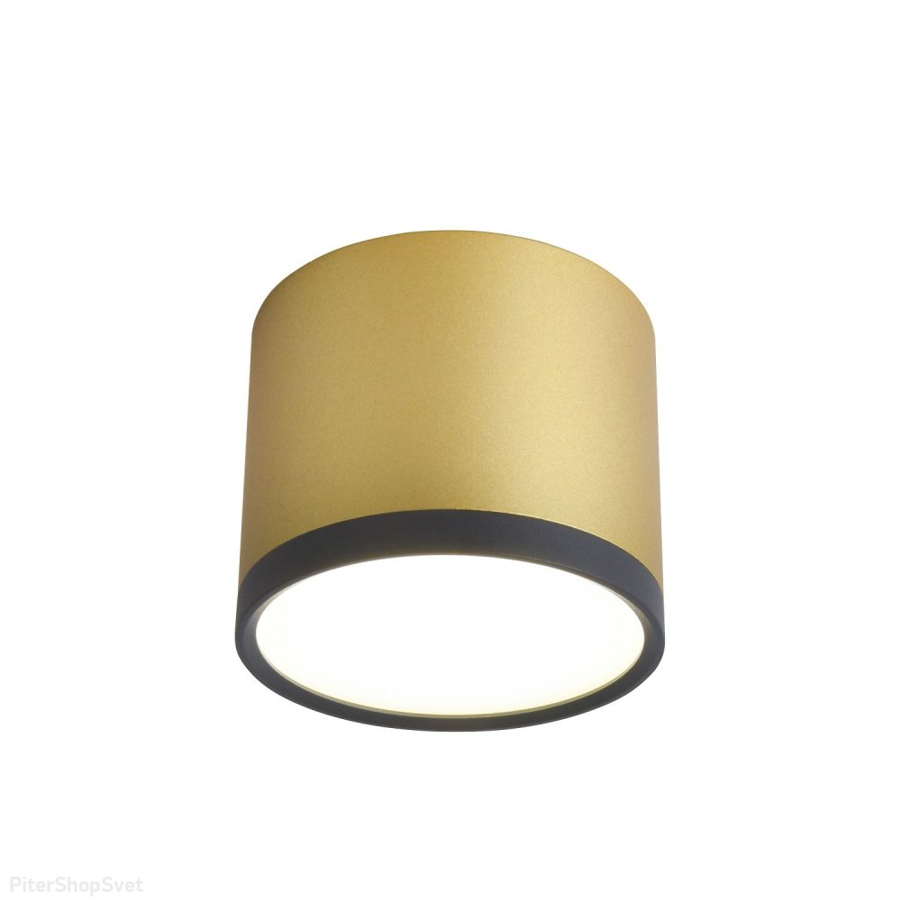 Золото-чёрный накладно потолочный светильник 9Вт 4000К «BARAL» 3082-2C
