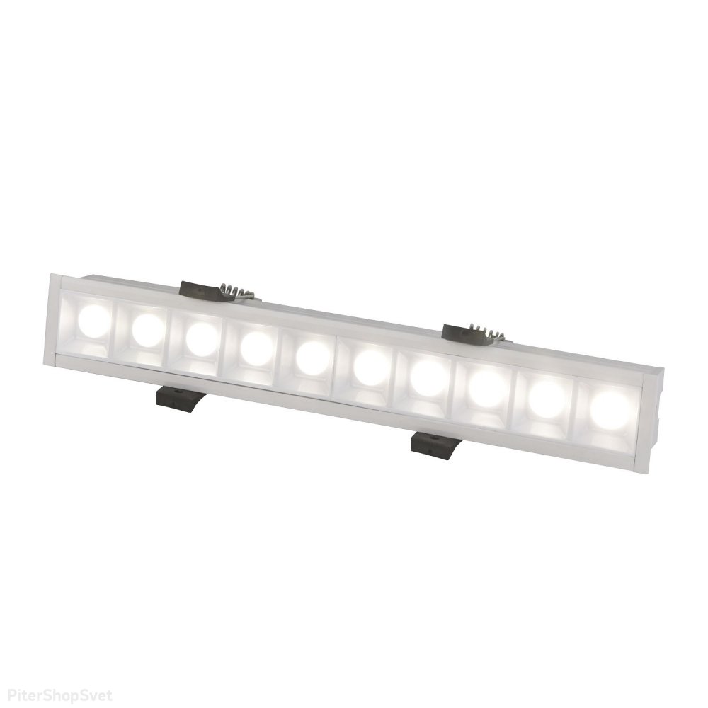 Белый длинный встраиваемый светильник 278мм 10Вт 4000К «TECHNO-LED» 3084-5C