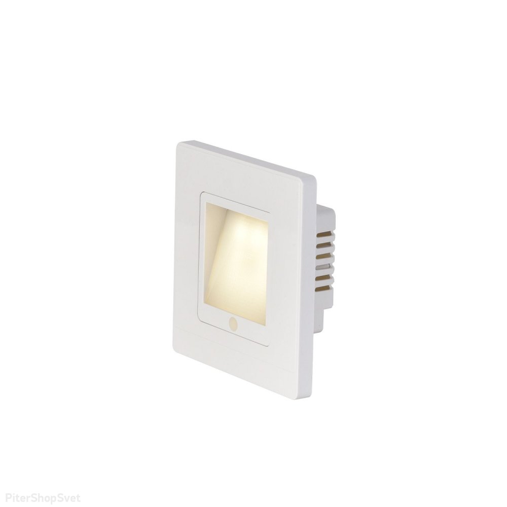 Белый встраиваемый светильник для подсветки ступеней 1Вт 3000К с датчиком «NOX» 4047-1W