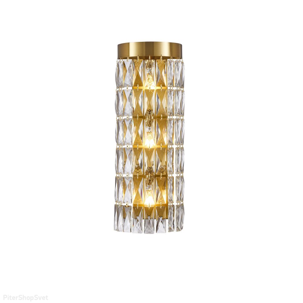 Настенный светильник золотого цвета с хрусталём «MAGNITUDO» 4090-3W