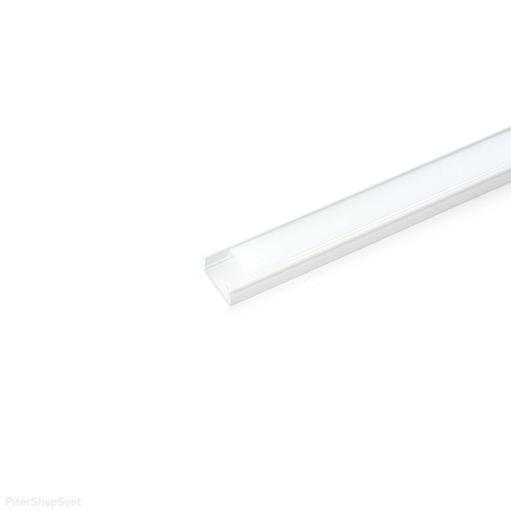 Профиль для светодиодной ленты алюминиевый накладной, белый «CAB262» 10374