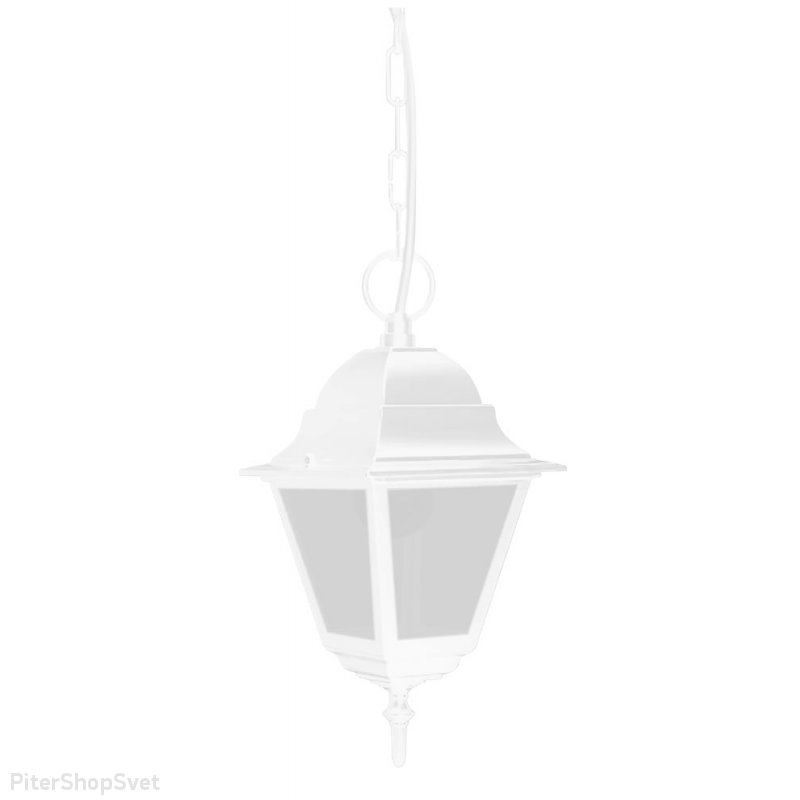 Уличный белый подвесной светильник «Классика 4 грани» 11021