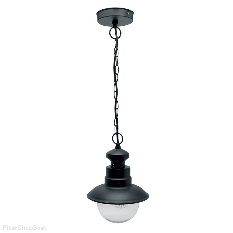 Чёрный уличный подвесной светильник «Барселона» 11598