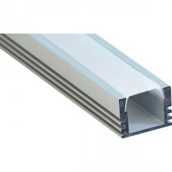2м высокий накладной алюминиевый профиль для светодиодной ленты «CAB261»