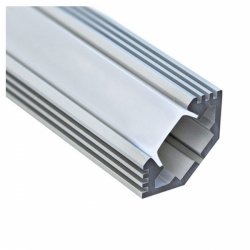 Профиль алюминиевый угловой с фаской для светодиодной ленты «CAB272»