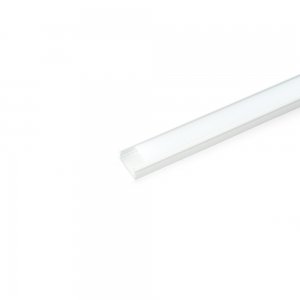 Профиль для светодиодной ленты алюминиевый накладной, белый «CAB262»