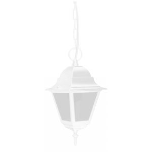 Уличный белый подвесной светильник «Классика 4 грани»