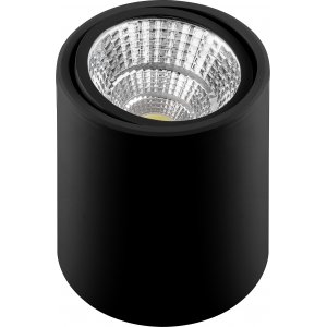 Чёрный накладной потолочный светильник цилиндр 15Вт 4000К