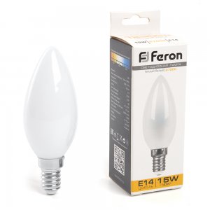 LED лампа E14 15Вт 2700К свеча белая «LB-717»