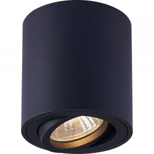 Чёрный накладной поворотный светильник цилиндр «ML179»