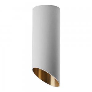 Белый накладной потолочный светильник срезанный цилиндр «Barrel Tilt»