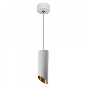 Белый подвесной светильник срезанный цилиндр 20см «Barrel Tilt ML1828»