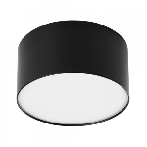 Чёрный накладной потолочный светильник 10Вт 4000К «Simple matte AL200»