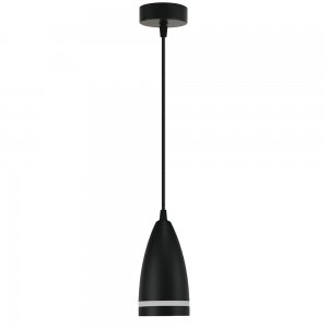 Чёрный подвесной светильник конус «Barrel HL3648»