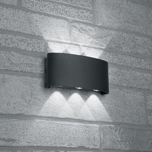 Чёрный уличный настенный светильник для подсветки в 2 стороны 6Вт 3000К «Нью-Йорк»