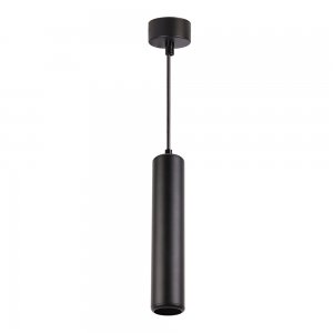 Чёрный подвесной светильник цилиндр с антибликовой сеточкой «Barrel ECHO levitation»