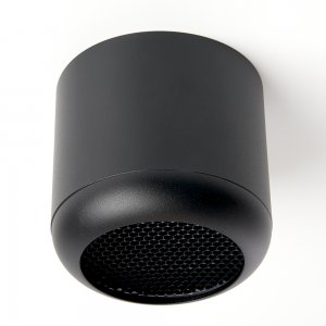 Чёрный накладной потолочный светильник цилиндр с антибликовой сеточкой «Barrel ECHO»
