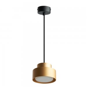 Чёрно-золотой подвесной светильник «Barrel AURA levitation»