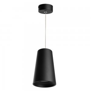 Чёрный подвесной светильник конус «Barrel BELL levitation»