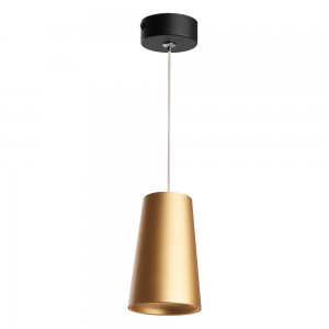 Чёрно-золотой подвесной светильник конус «Barrel BELL levitation»