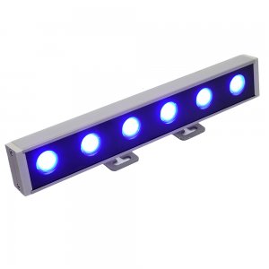 Светодиодный линейный прожектор для подсветки стен, синий, 250*40*25mm, 6W DC24V, IP65 «LL-893»