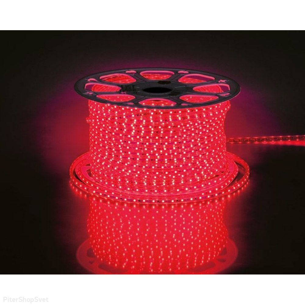 Красная светодиодная LED лента 4.4Вт/м 100м IP65 220V «LS704» 26239