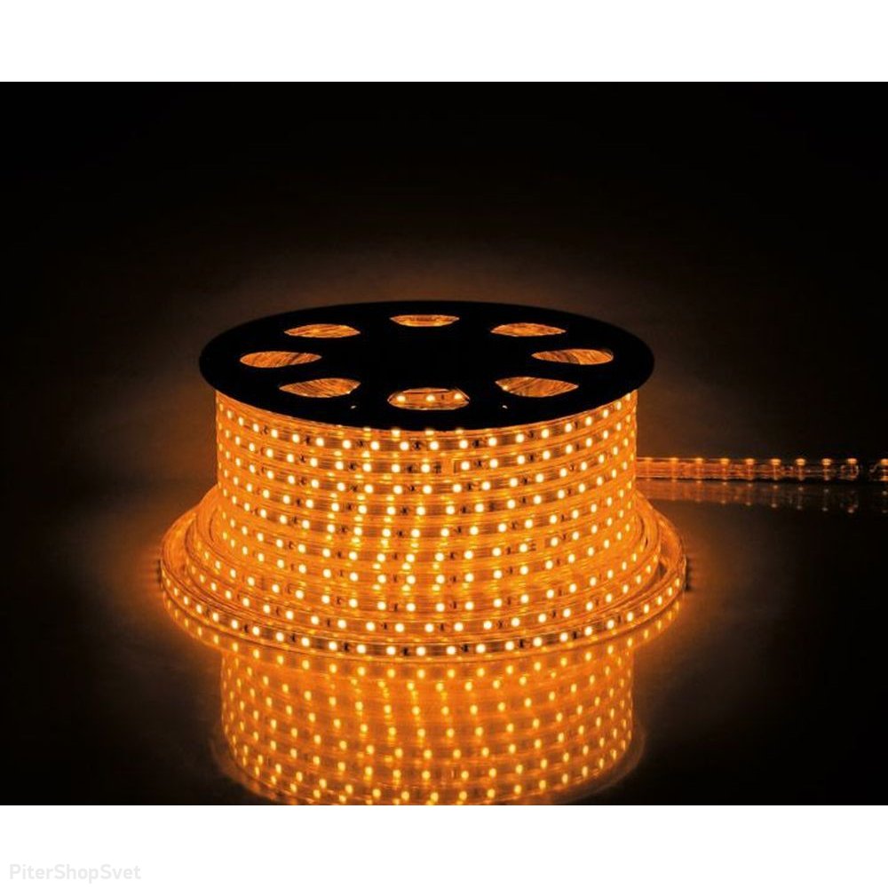 Жёлтая светодиодная LED лента 4.4Вт/м 100м IP65 220V «LS704» 26240