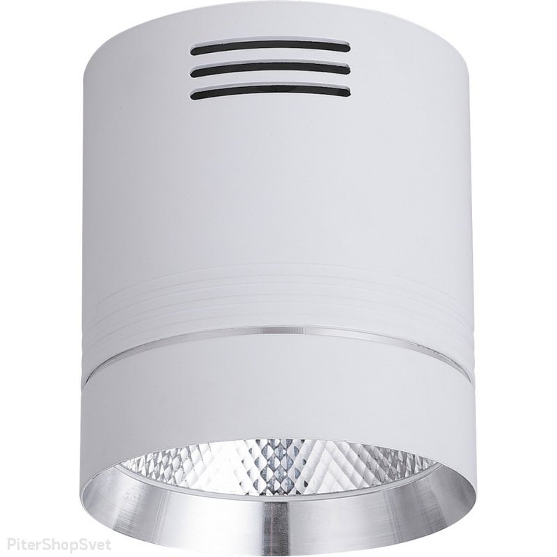 Белый накладной потолочный светильник цилиндр 10Вт 4000К «AL521» 32467