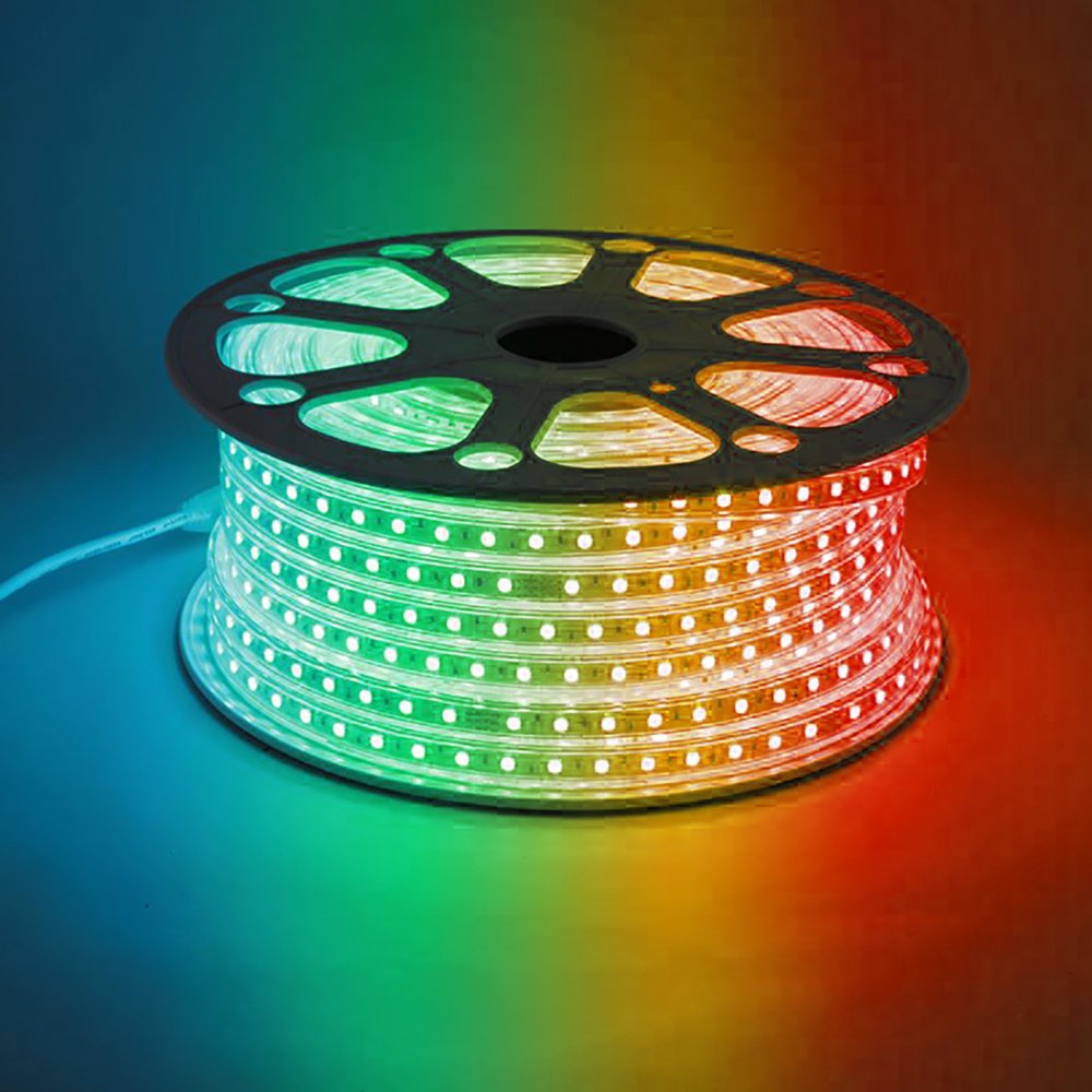 Cветодиодная LED лента 220В 11Вт/м 50м IP65 RGB «LS706» 32718