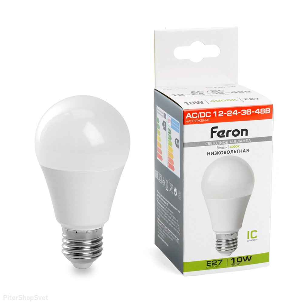 LED лампа низковольтная E27 10W 12-48V 4000K «LB-192» 38265
