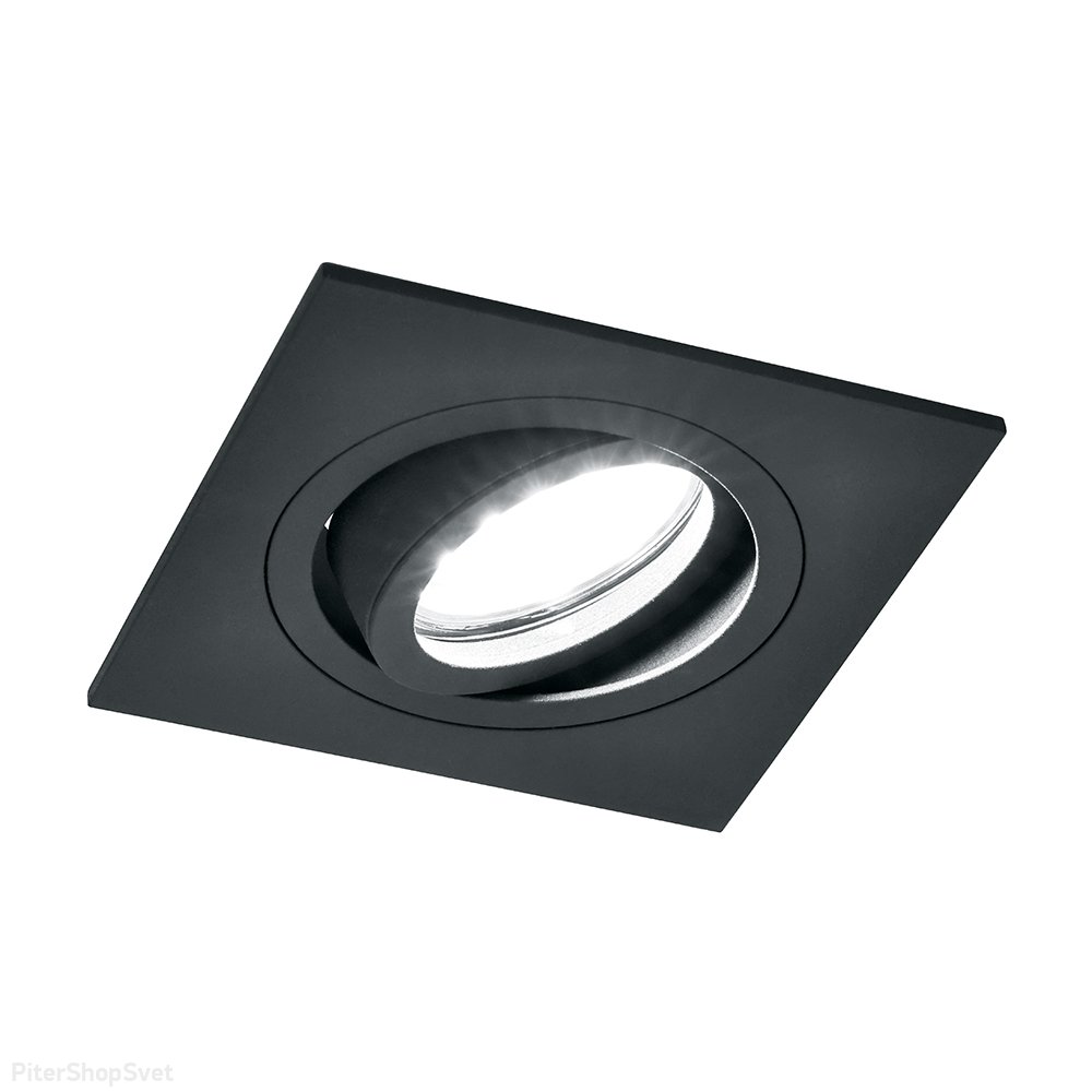 Встраиваемый прямоугольный поворотный светильник, чёрный «Basic Metal DL2801» 40526
