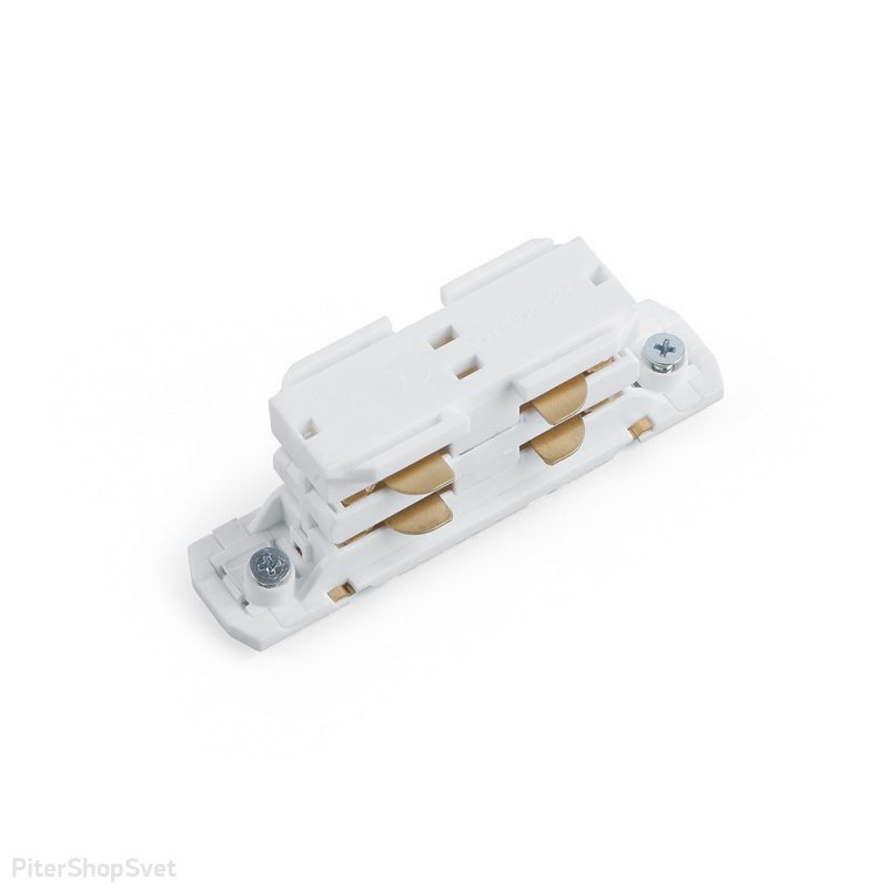 Белый прямой коннектор для трёхфазного шинопровода «PRO-0433» 41078
