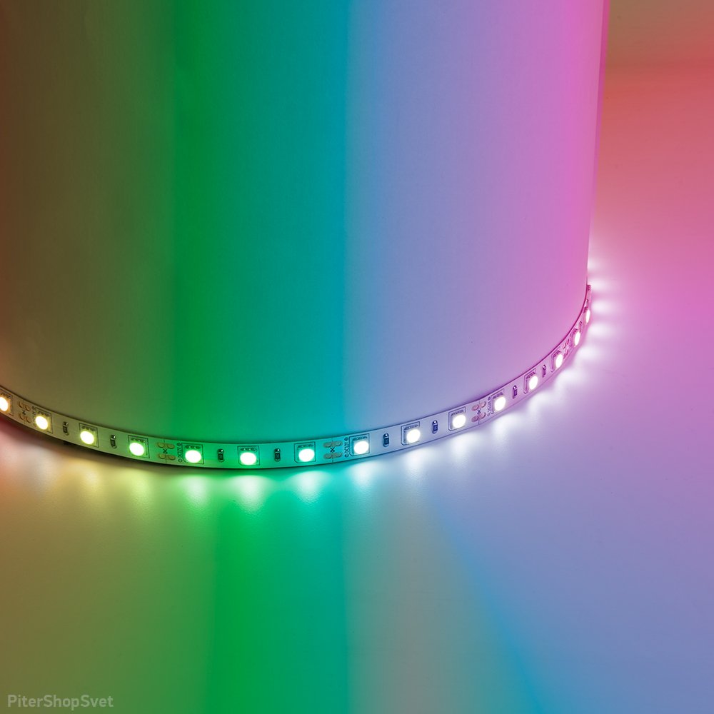 Cветодиодная LED лента 60SMD(5050)/м 14,4Вт/м 5м IP20 12V RGB «LS606» 41449