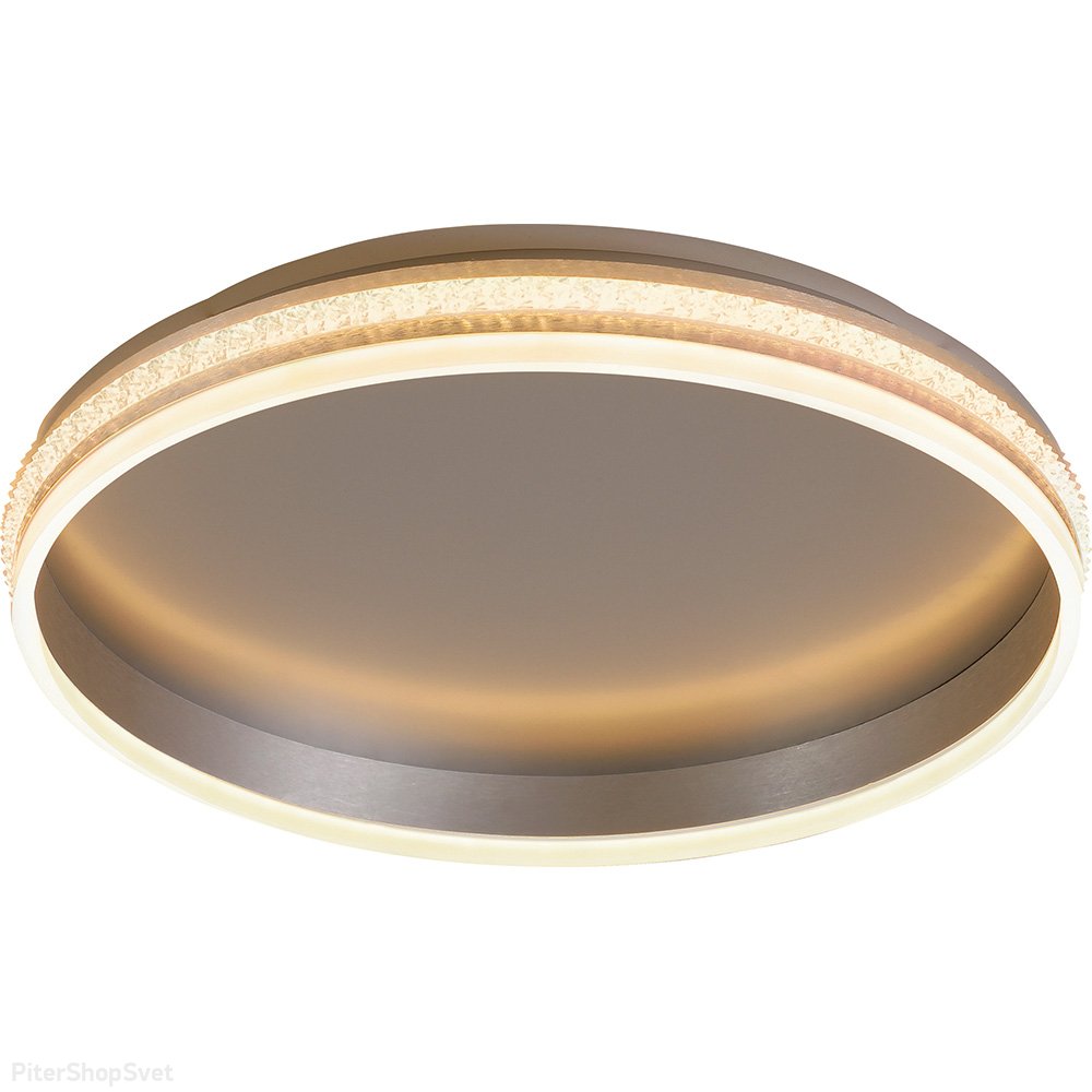 Серебристый потолочный светильник 80Вт с пультом «Shinning Ring AL5880» 41695