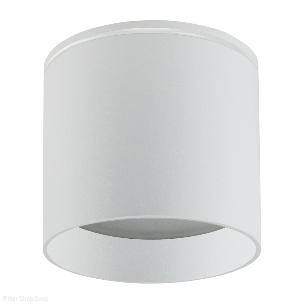 Белый накладной потолочный светильник цилиндр с влагозащитой IP44 «HL363» 41998