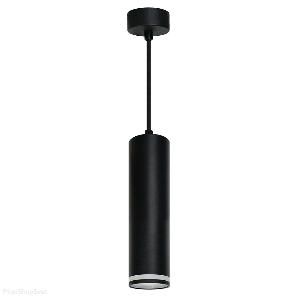 Чёрный подвесной светильник цилиндр «Barrel ML1708» 48084
