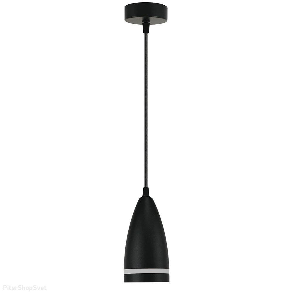 Чёрный подвесной светильник конус «Barrel HL3648» 48092