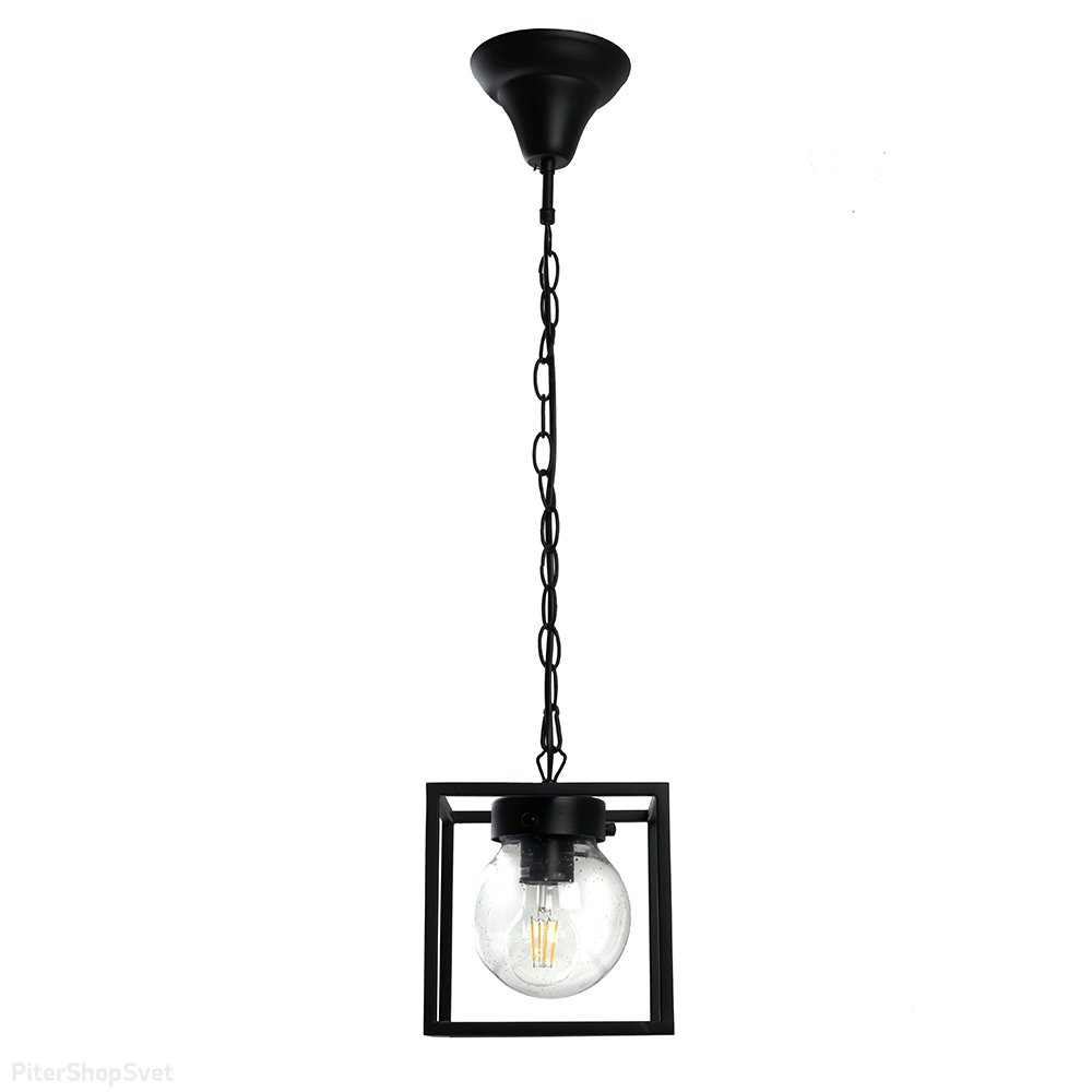 Уличный прямоугольный подвесной светильник с плафоном шар «PL705» 48384