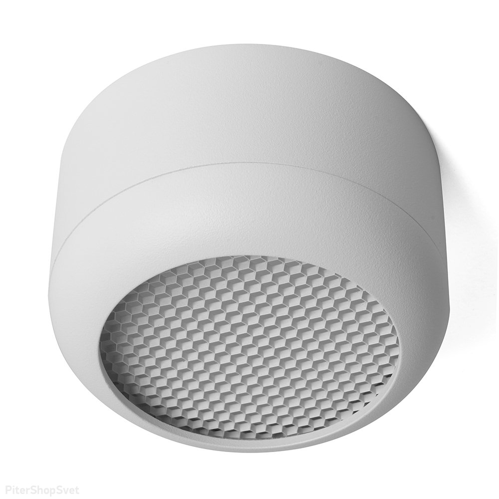 белый круглый плоский потолочный светильник, с антибликовой сеточкой «Barrel ECHO» 48399