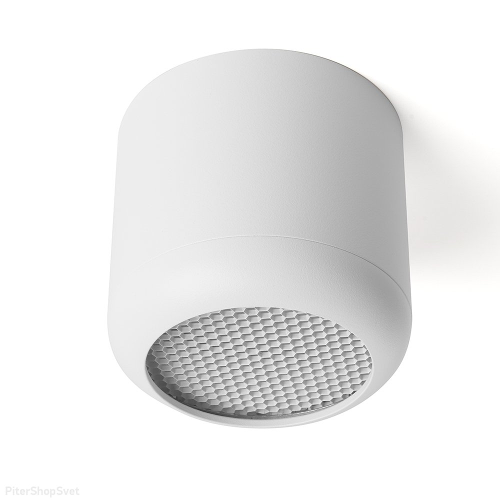 Белый накладной потолочный светильник цилиндр с антибликовой сеточкой «Barrel ECHO» 48401